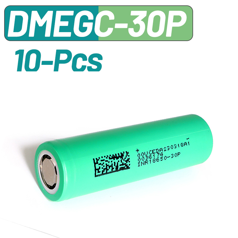 10 шт. DMEGC 30P INR18650 3000 – обзор и цена Vape Battery 18650